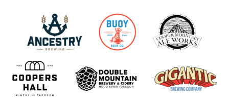Logos of Oregon craft beverage makers participating in BottleDrop Refillables