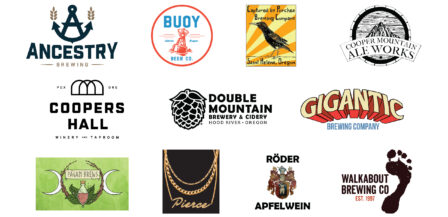 Logos of Oregon craft beverage makers participating in BottleDrop Refillables